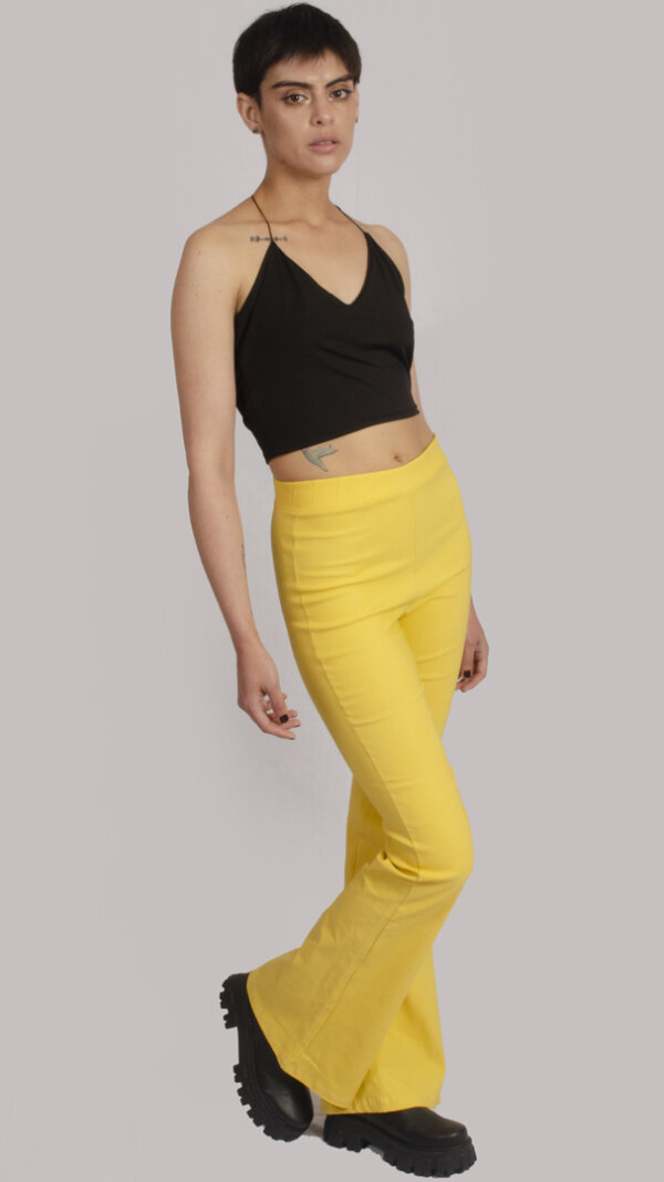 Pantalon Campana Amarillo