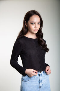 cro top desconstructivo negro