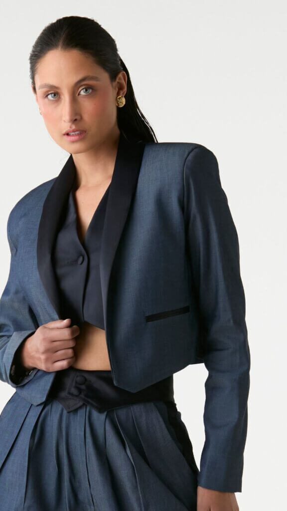 Blazer Smoking Style Western Années 50 Par RE/DONE - Taille XS, Laine, Occasion Très Bon état