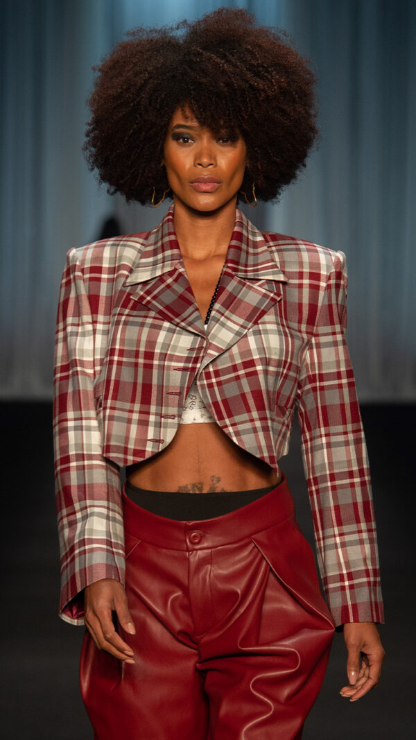 Blazer cuadros rojo